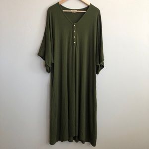 Olive green dwell & slumber kaftan caftan